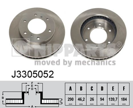 Disc frana J3305052 NIPPARTS