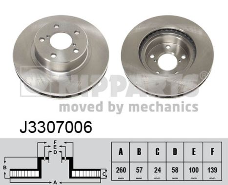 Disc frana J3307006 NIPPARTS