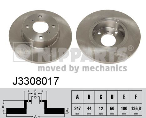 Disc frana J3308017 NIPPARTS