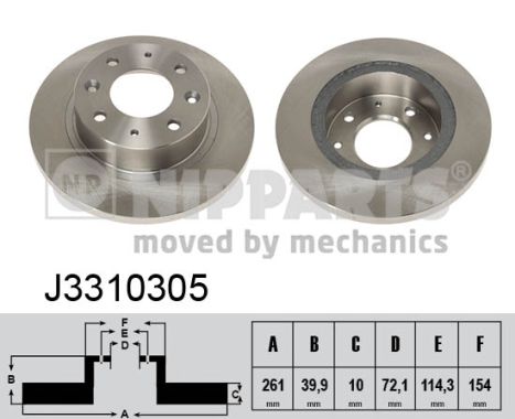 Disc frana J3310305 NIPPARTS