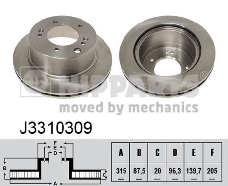 Disc frana J3310309 NIPPARTS