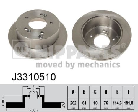 Disc frana J3310510 NIPPARTS