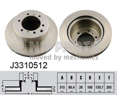 Disc frana J3310512 NIPPARTS