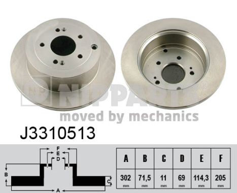 Disc frana J3310513 NIPPARTS