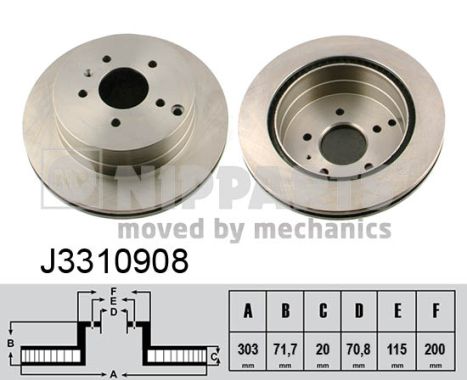 Disc frana J3310908 NIPPARTS