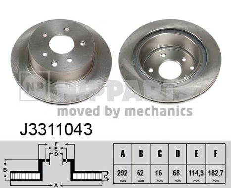 Disc frana J3311043 NIPPARTS