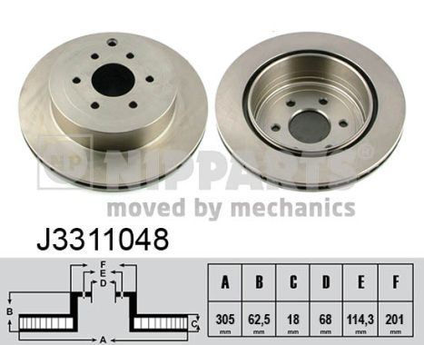 Disc frana J3311048 NIPPARTS