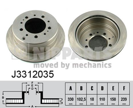 Disc frana J3312035 NIPPARTS