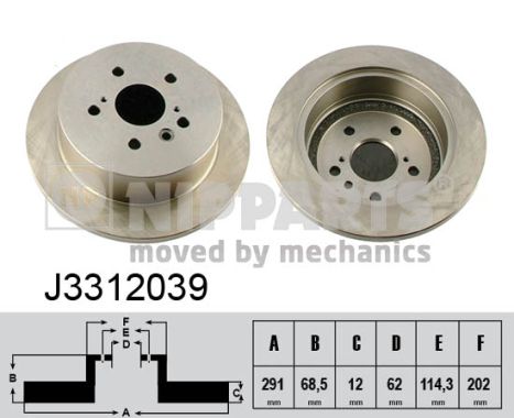 Disc frana J3312039 NIPPARTS