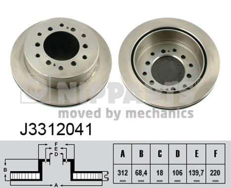 Disc frana J3312041 NIPPARTS