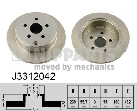 Disc frana J3312042 NIPPARTS