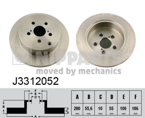 Disc frana J3312052 NIPPARTS