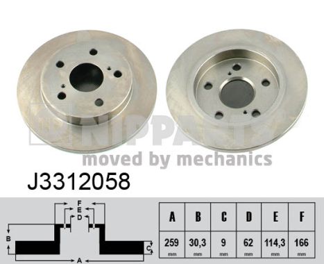 Disc frana J3312058 NIPPARTS