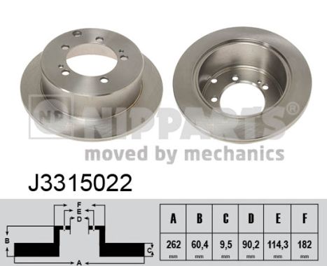 Disc frana J3315022 NIPPARTS