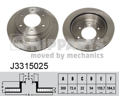 Disc frana J3315025 NIPPARTS