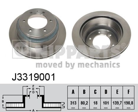 Disc frana J3319001 NIPPARTS