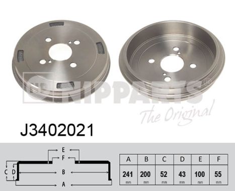 Tambur frana J3402021 NIPPARTS