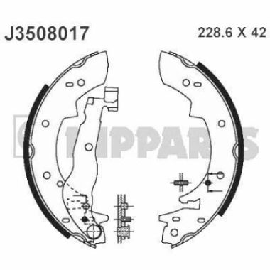 Set saboti frana J3508017 NIPPARTS