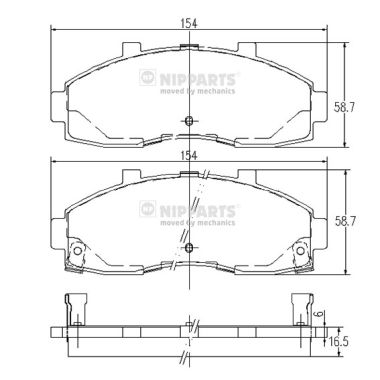 Set placute frana,frana disc J3600313 NIPPARTS