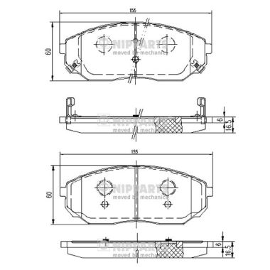 Set placute frana,frana disc J3600318 NIPPARTS