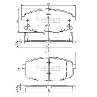 Set placute frana,frana disc J3600319 NIPPARTS