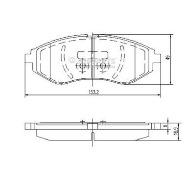 Set placute frana,frana disc J3600911 NIPPARTS