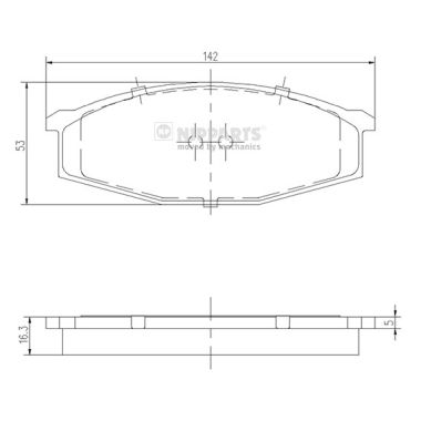 Set placute frana,frana disc J3601034 NIPPARTS