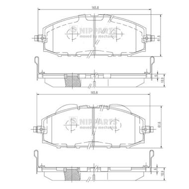 Set placute frana,frana disc J3601070 NIPPARTS