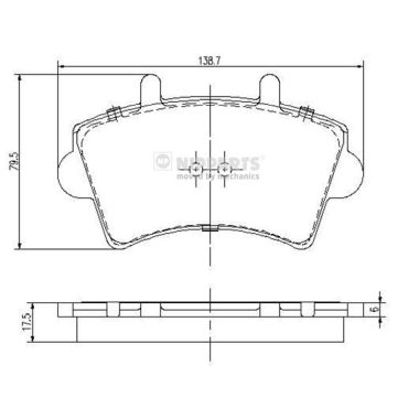 Set placute frana,frana disc J3601079 NIPPARTS