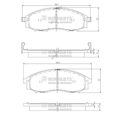 Set placute frana,frana disc J3601088 NIPPARTS