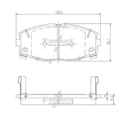 Set placute frana,frana disc J3602045 NIPPARTS