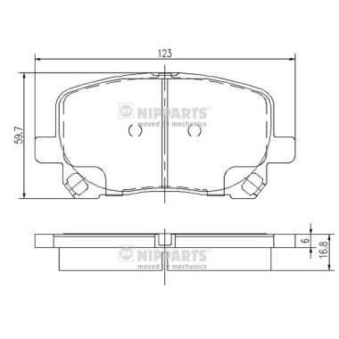 Set placute frana,frana disc J3602096 NIPPARTS