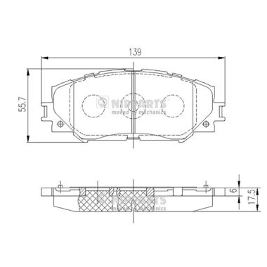 Set placute frana,frana disc J3602120 NIPPARTS