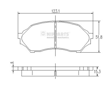 Set placute frana,frana disc J3603047 NIPPARTS