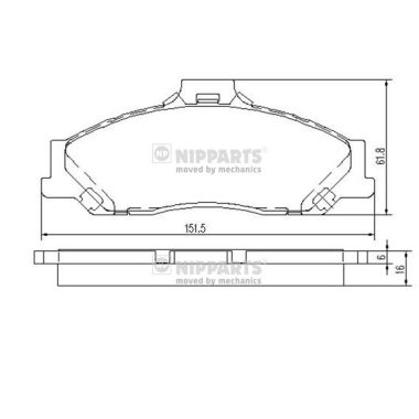 Set placute frana,frana disc J3603053 NIPPARTS