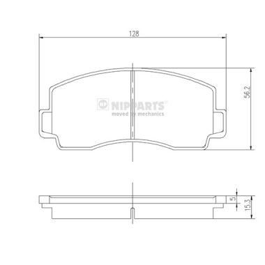 Set placute frana,frana disc J3605002 NIPPARTS