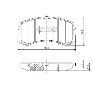 Set placute frana,frana disc J3605048 NIPPARTS