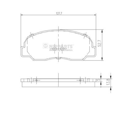 Set placute frana,frana disc J3606001 NIPPARTS