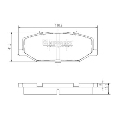 Set placute frana,frana disc J3608003 NIPPARTS