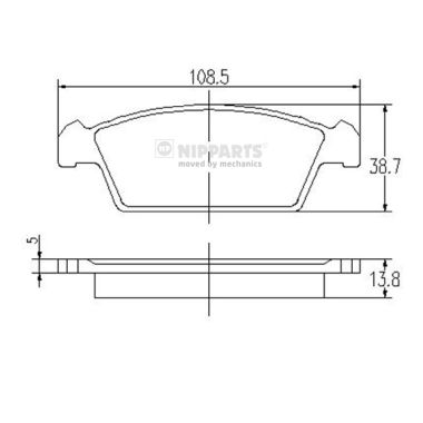 Set placute frana,frana disc J3608015 NIPPARTS