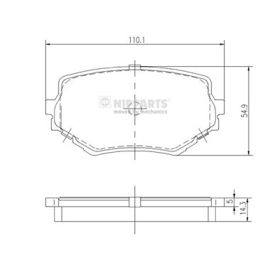 Set placute frana,frana disc J3608017 NIPPARTS