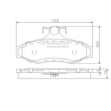 Set placute frana,frana disc J3610901 NIPPARTS