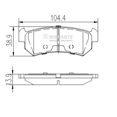 Set placute frana,frana disc J3610903 NIPPARTS