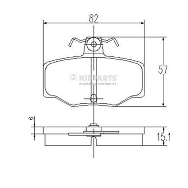 Set placute frana,frana disc J3611031 NIPPARTS