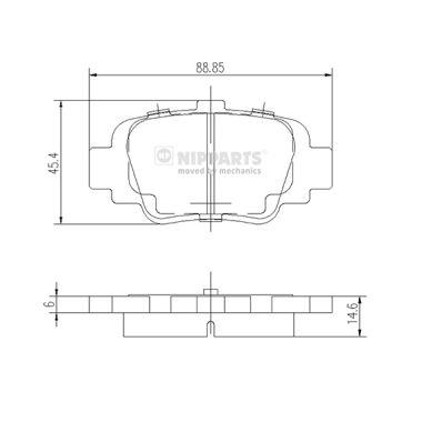 Set placute frana,frana disc J3611035 NIPPARTS