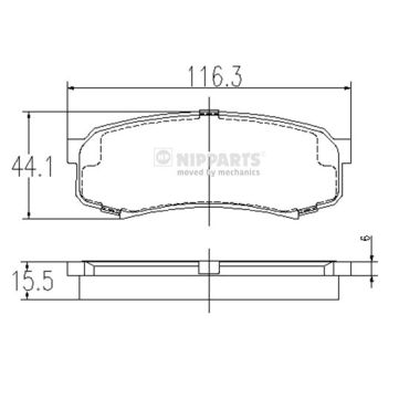 Set placute frana,frana disc J3612010 NIPPARTS