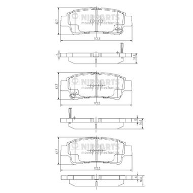 Set placute frana,frana disc J3612019 NIPPARTS