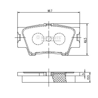 Set placute frana,frana disc J3612035 NIPPARTS