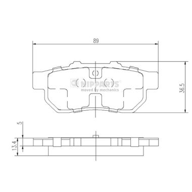 Set placute frana,frana disc J3614007 NIPPARTS