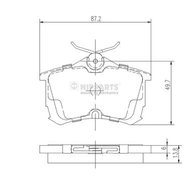 Set placute frana,frana disc J3614015 NIPPARTS